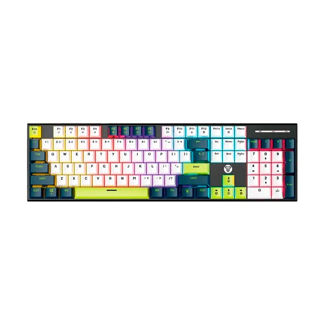 TECLADO FANTECH ATOM104S MK878S RGB MORI WHITE MECÁNICO SWITCH TARO INGLÉS