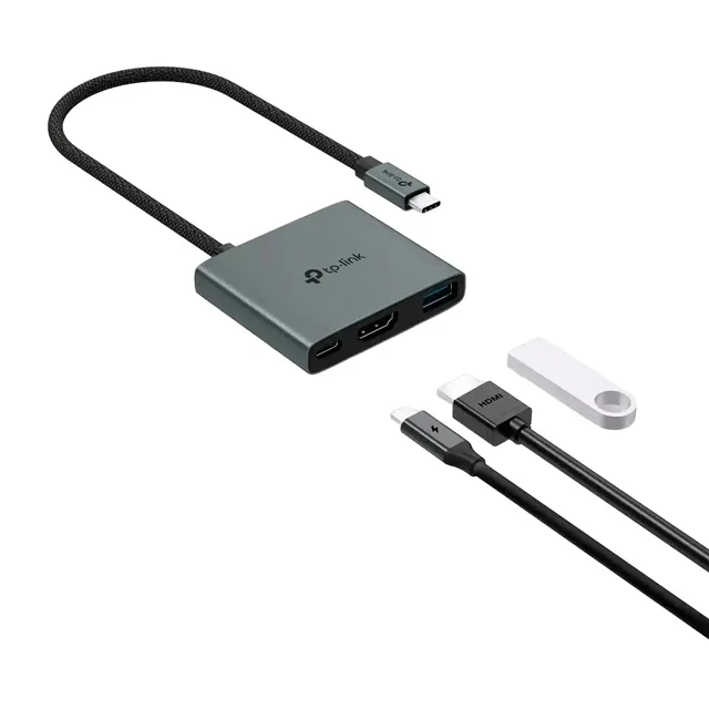 Hub Adaptador TP-Link UH3020C USB-C 3 en 1 HDMI/USB/USB C