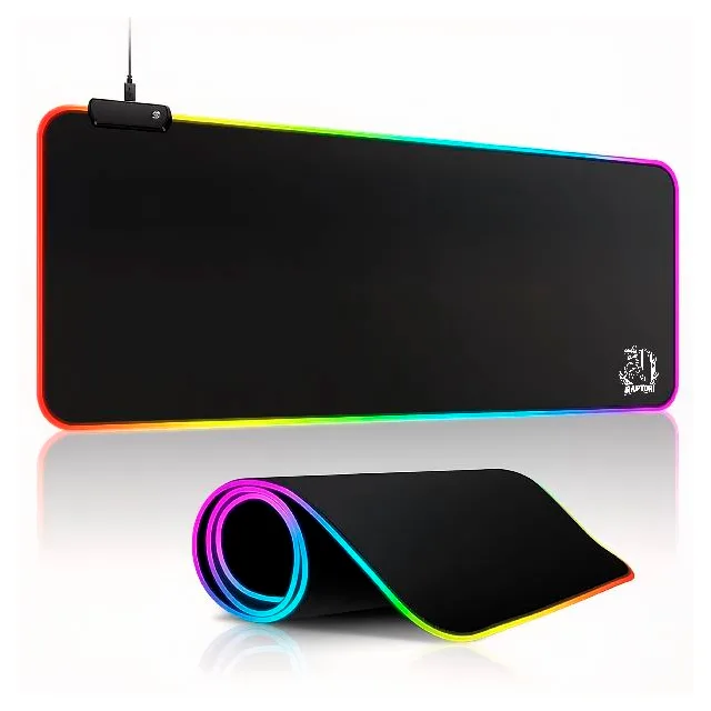 MOUSE PAD GAMER RAPTOR ULTRA GLIDE RGB ANTIDESLIZANTE IMPERMEABLE XL (900X400X3MM) (3040)