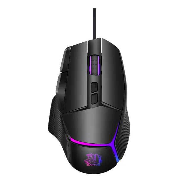 MOUSE GAMER RAPTOR STORM GRIP 9 BOTONES 8000DPI RETROILUMINADO BLACK (2951)