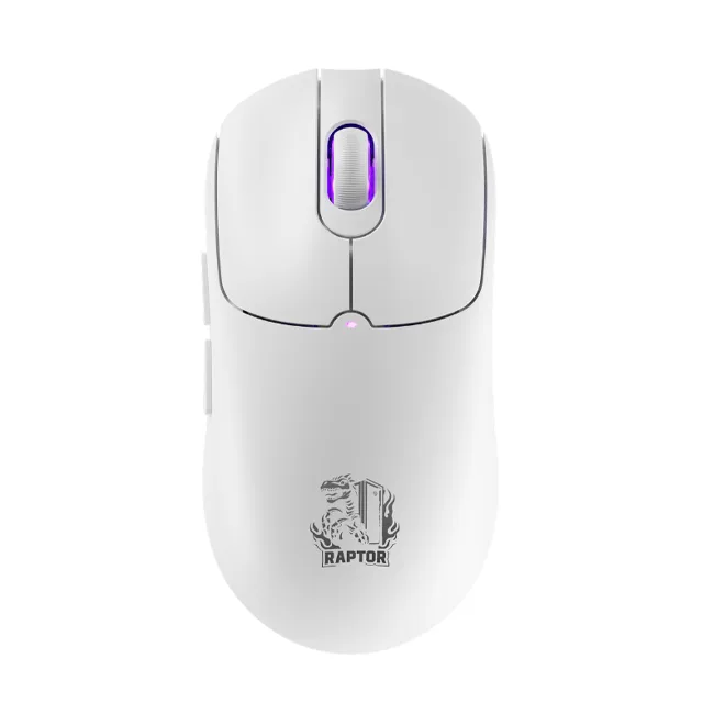 Mouse Gamer Raptor Storm Grip Wireless 4 botones 24000dpi c/base cargadora White (2999)