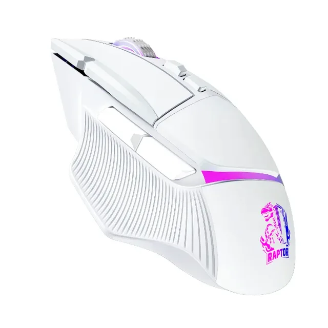 Mouse Raptor Storm Grip 9 Botones Retroiluminado Blanco 8000 DPI