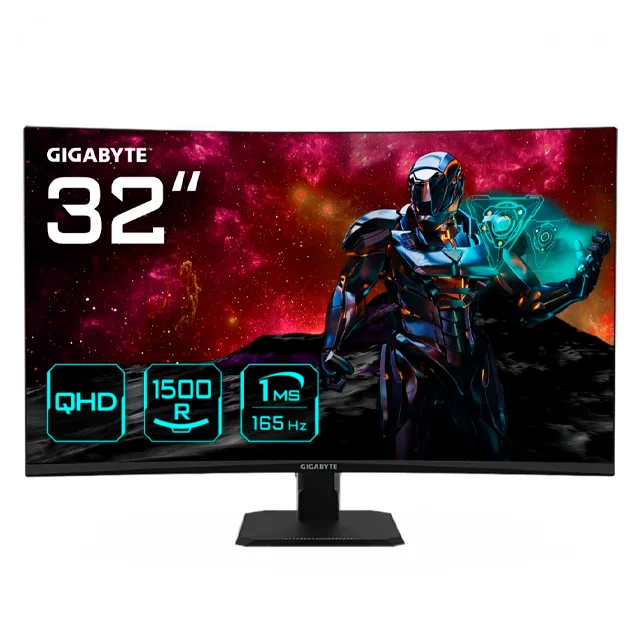 MONITOR GAMER GIGABYTE GS32QC 32 CURVO QHD 2K 165HZ 1MS HDMI/DP
