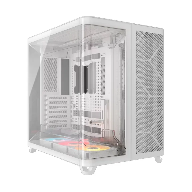 GABINETE CORSAIR ARGB AIR 5400 RS-R WHITE PANORAMIC TRIPLE CÁMARA 3X120MM ARGB