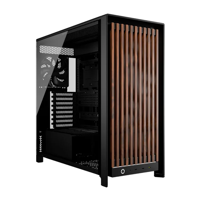 GABINETE CORSAIR FRAME 5000D WOOD RS NEGRO TEMPLADO 1X140MM 2X120MM