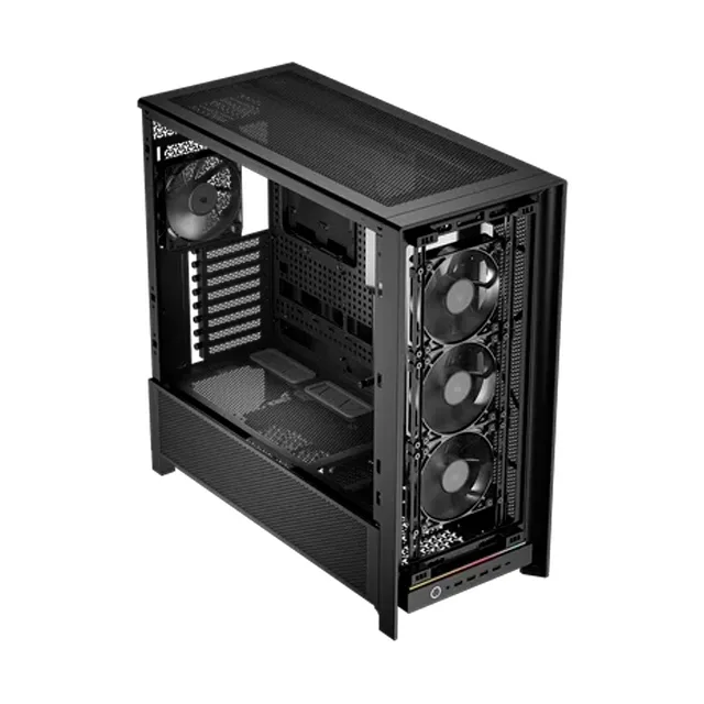 Gabinete Corsair FRAME 5000D Wood RS Negro Templado 1x140mm 2x120mm