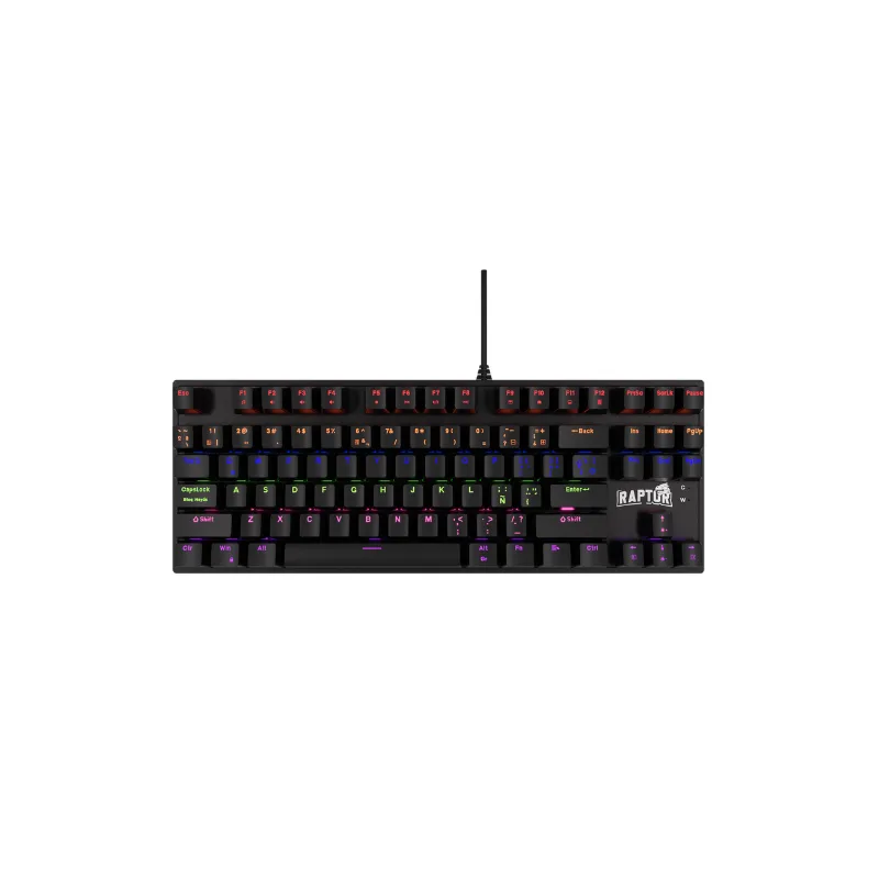 COMBO RAPTOR TECLADO MECÁNICO 87 TECLAS + MOUSE RGB 7200 DPI + MOUSE PAD S