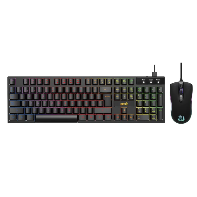 Combo Raptor Teclado Membrana + Mouse 4 botones (5309)