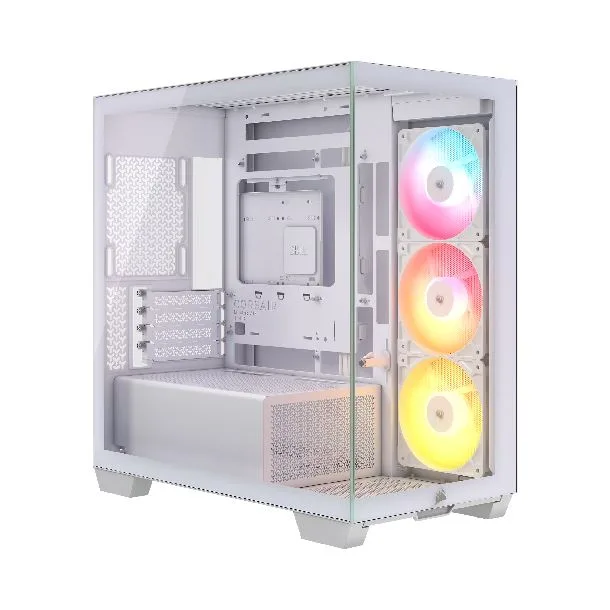 Gabinete Corsair 2800X RS-R ARGB White Panoramic Templado 3x120mm ARGB — foto 3