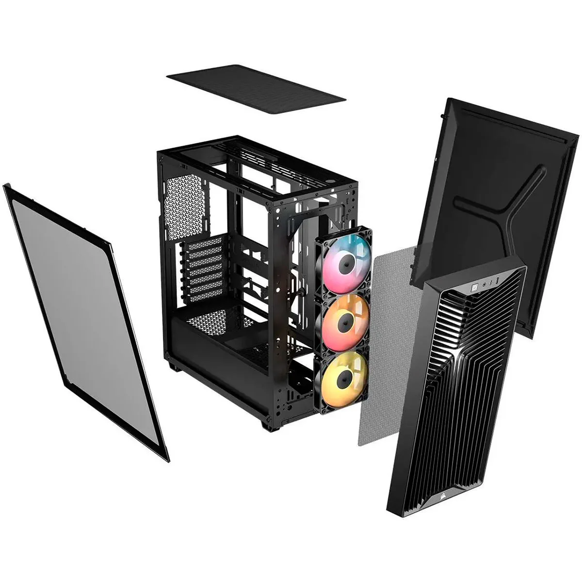 Gabinete Corsair 3200D RS Black Templado 3x120mm — foto 2