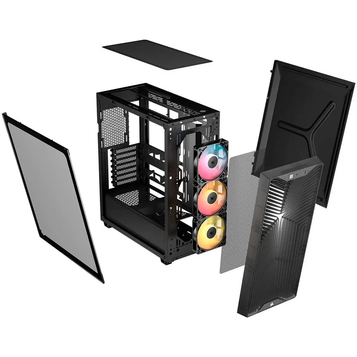 Gabinete Corsair 3200D RS Smoke Templado 3x120mm