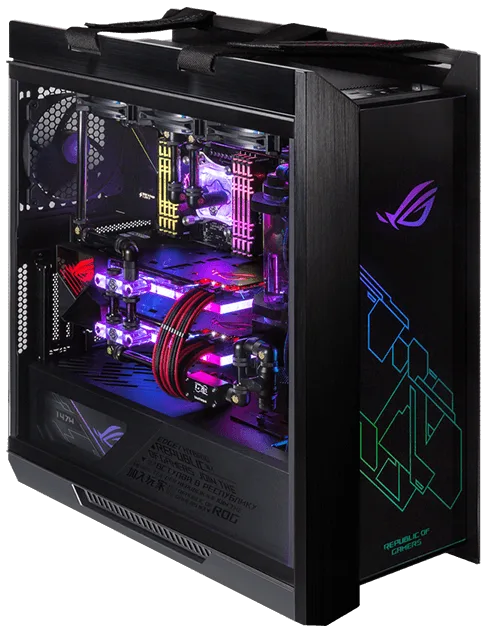 Gabinete ASUS ROG Strix Helios GX601 Templado Black RGB USB-C 4x140mm