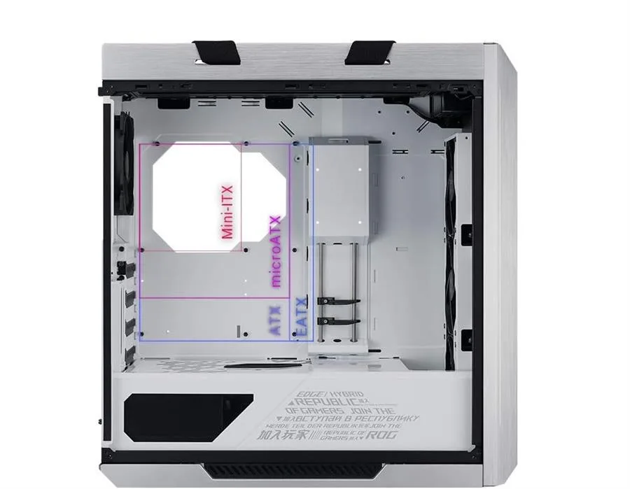 Gabinete ASUS ROG Strix Helios GX601 Templado White RGB USB-C 4x140mm