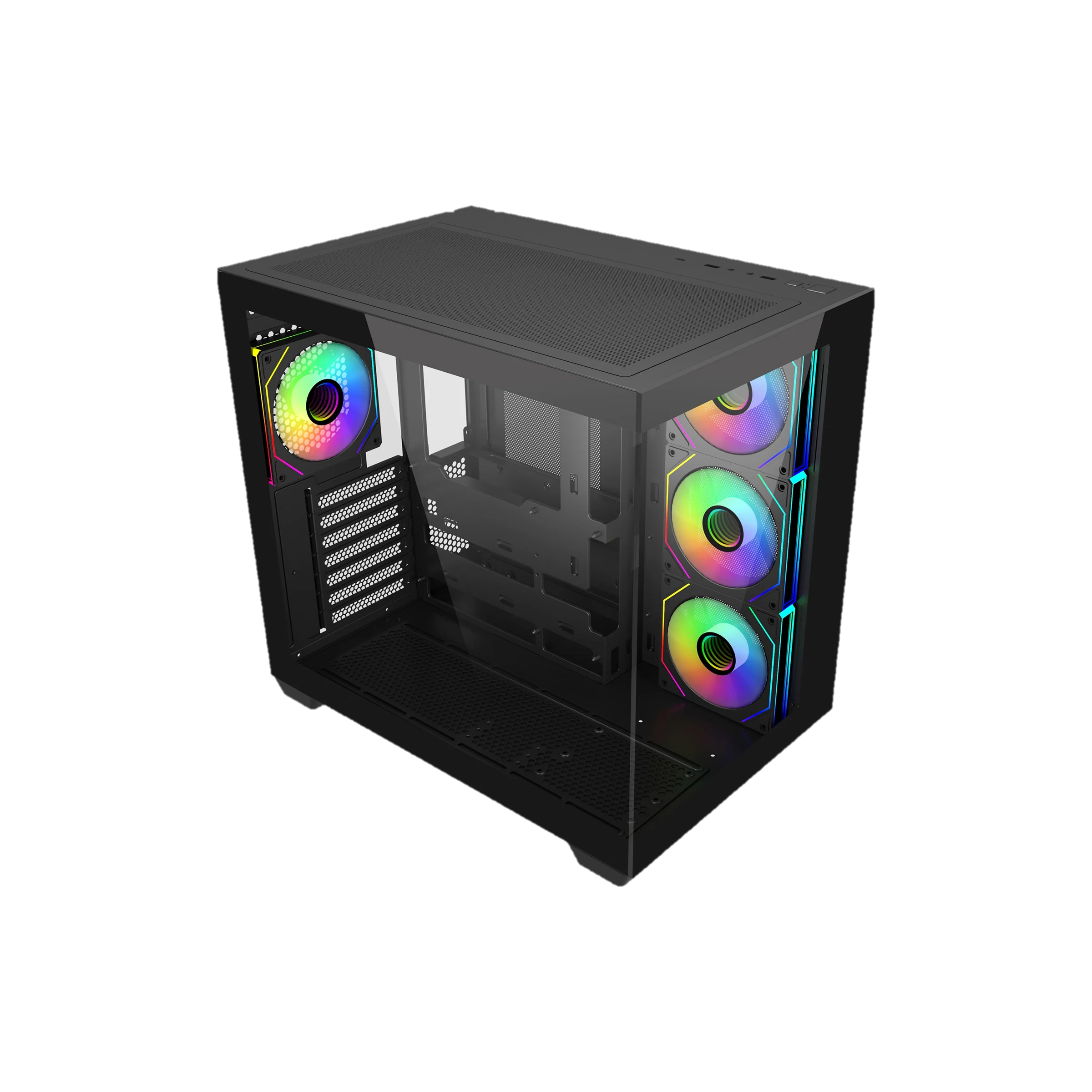 Gabinete Cooler Master 681 Black Panoramic Templado 4x120mm ARGB