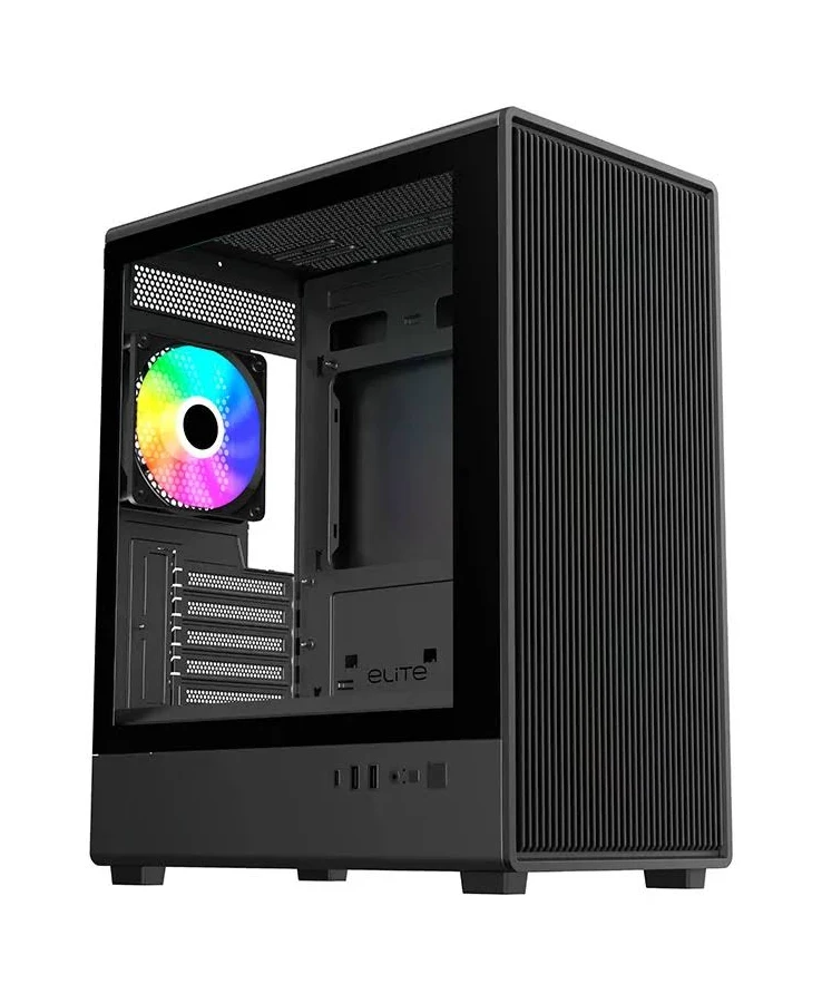 Gabinete Cooler Master Elite 350 Black Templado 4x120mm ARGB