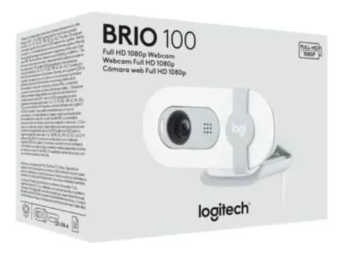 Webcam Logitech Brio 100 Blanca Full HD 1080p C/Mic