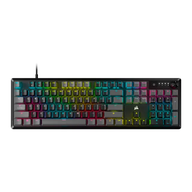 TECLADO CORSAIR K70 CORE RGB CARBON GREY MECÁNICO SWITCH RED INGLÉS