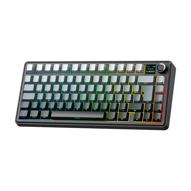 Teclado Aula F75 Max Black Degradé Wireless 75% RGB Switch Reaper