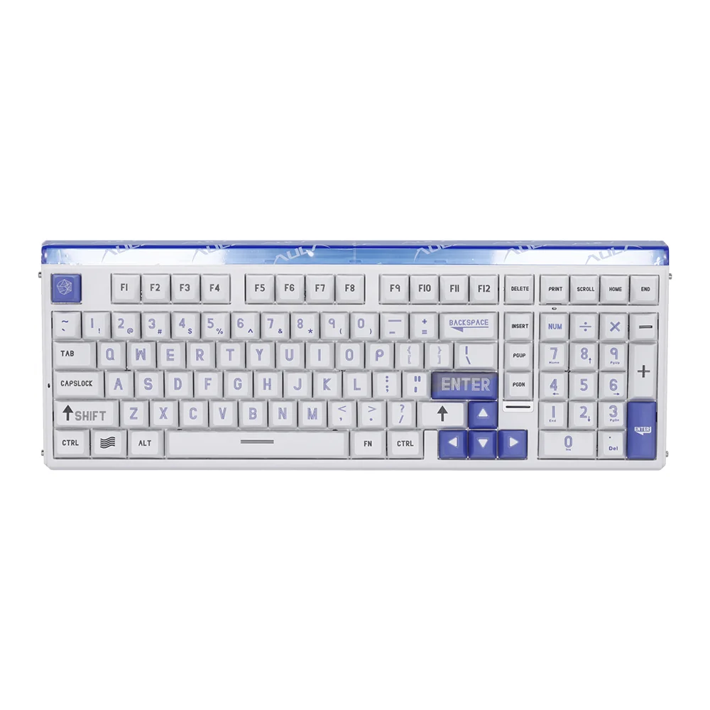 Teclado Aula HERO 99 HE White Blue Magnético Switch Wing Chun