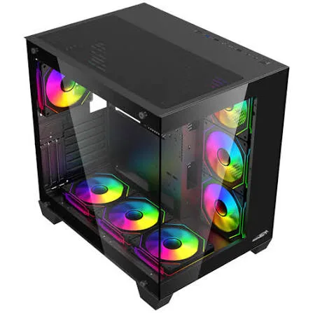 Gabinete Sentey Bearer PRO Black Templado 7x120mm ARGB