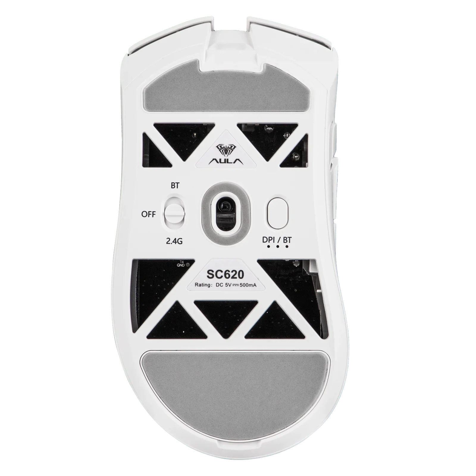 Mouse Aula SC620 Blanco RGB Wireless/Wired 12000 DPI