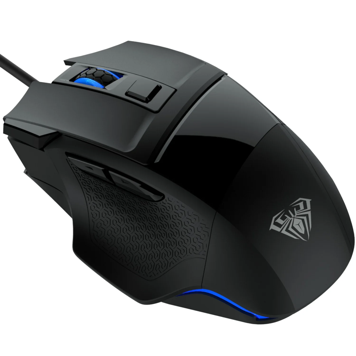 MOUSE AULA S12 NEGRO WIRED RGB 12800 DPI 7D