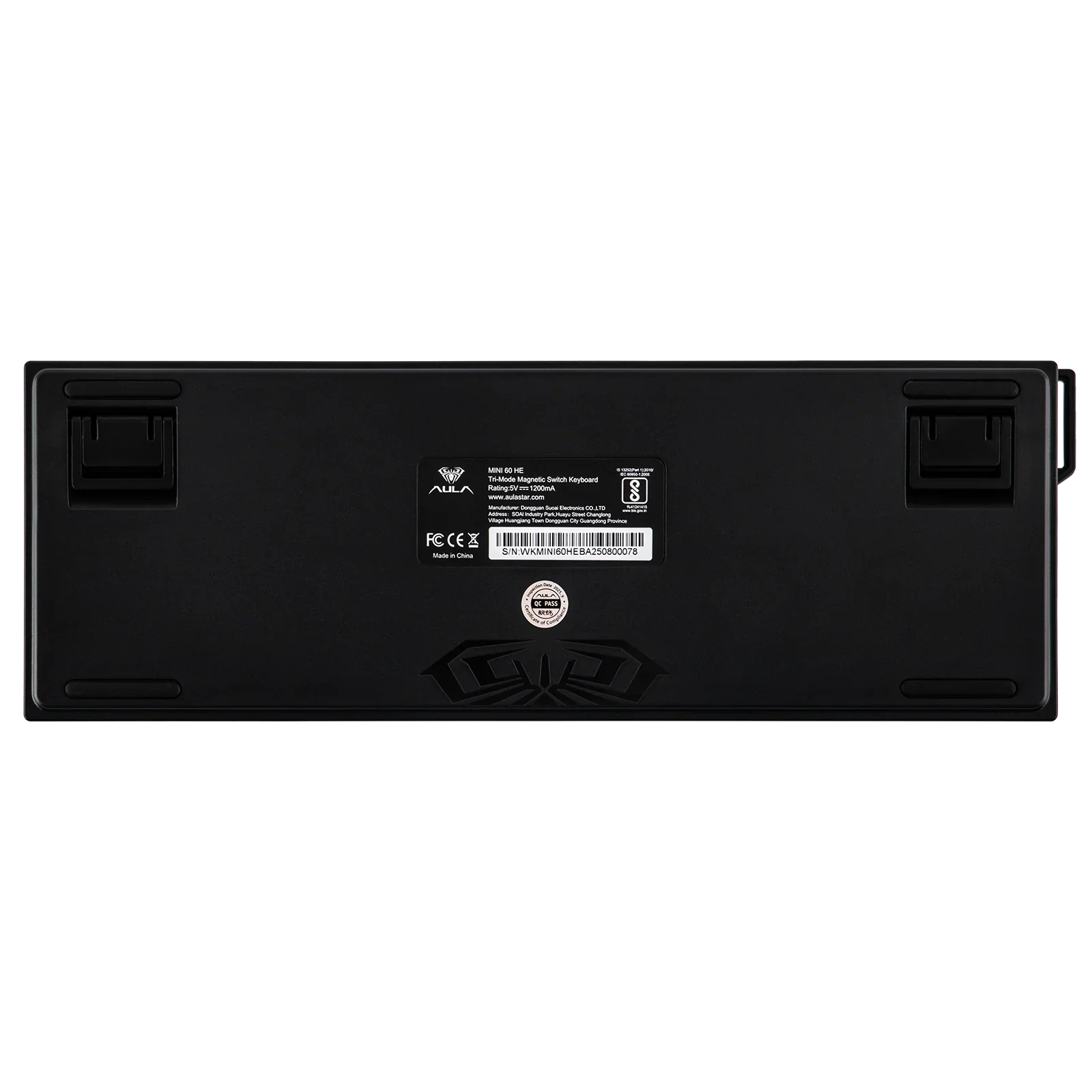 Teclado Aula MINI60 HE Black Magnético Wireless 60% Switch Stormrise