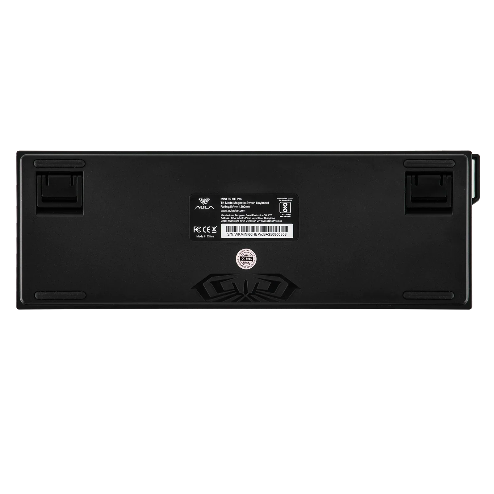Teclado Aula MINI60 HE Pro Black Magnético Wireless 60% RGB Switch Stormrise