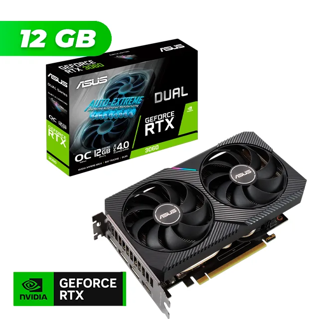 Placa de Video ASUS NVIDIA GeForce RTX 3060 DUAL OC 12GB GDDR6