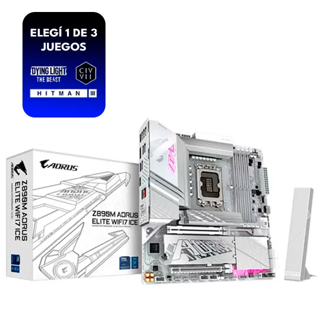 MOTHER GIGABYTE Z890M AORUS ELITE WIFI7 ICE DDR5 LGA1851