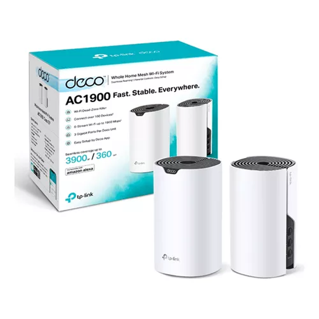 Sistema WiFi Mesh TP-Link Deco S7 Pack X2 AC1900 Dual Band Gigabit