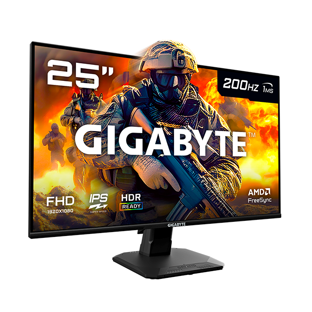 Monitor Gamer Gigabyte GS25F2 24.5 IPS 200Hz 1Ms HDMI/DP