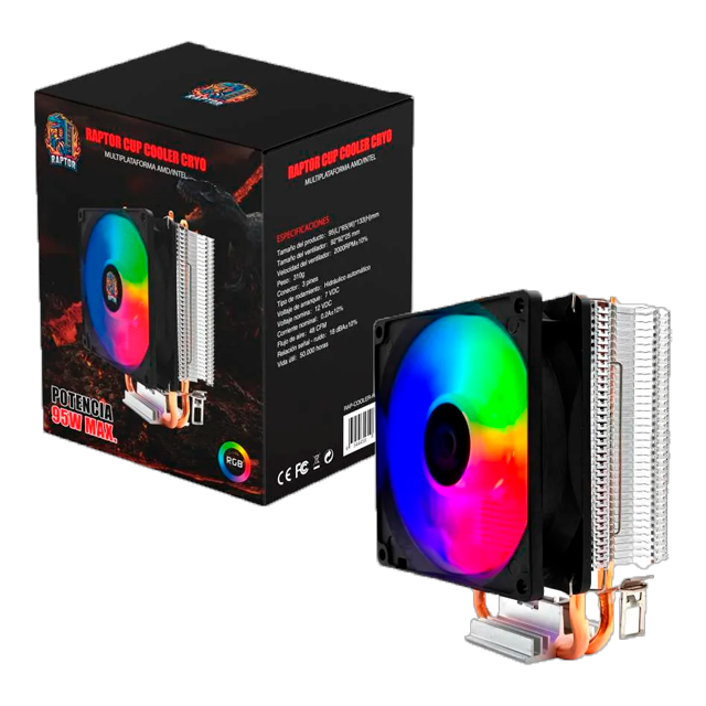 Cooler CPU Raptor Cryo RGB LGA1200/LGA1700/LGA1851/AM4/AM5