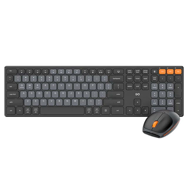 SPRING SALE KIT TECLADO Y MOUSE FANTECH GO POP WK895 BLACK INALÁMBRICO BLUETOOTH INGLÉS