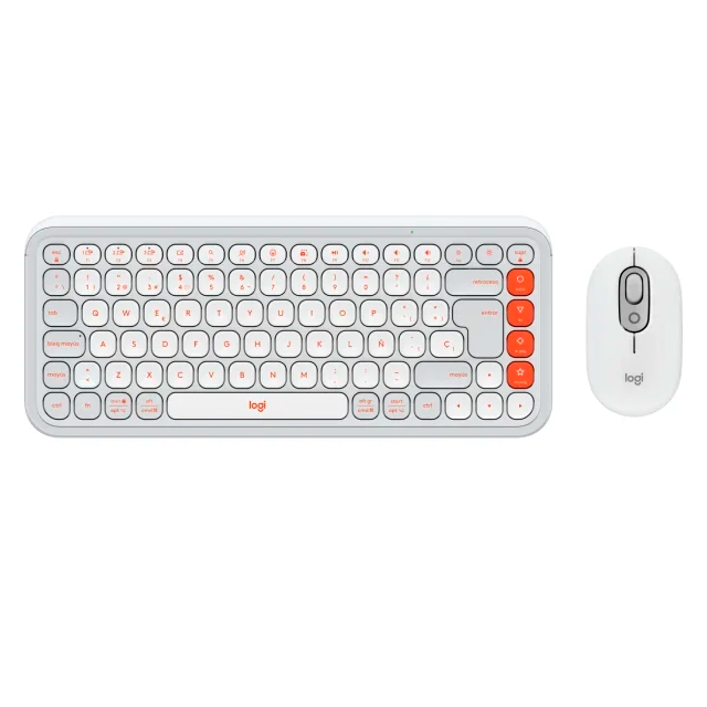 KIT TECLADO Y MOUSE INALÁMBRICO LOGITECH POP ICON WHITE WIRELESS 920-013055