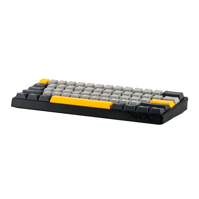 Teclado Aula WIN60HE Max Dark Grey Light Grey Yellow Magnético Switch Wing Chun Ingles