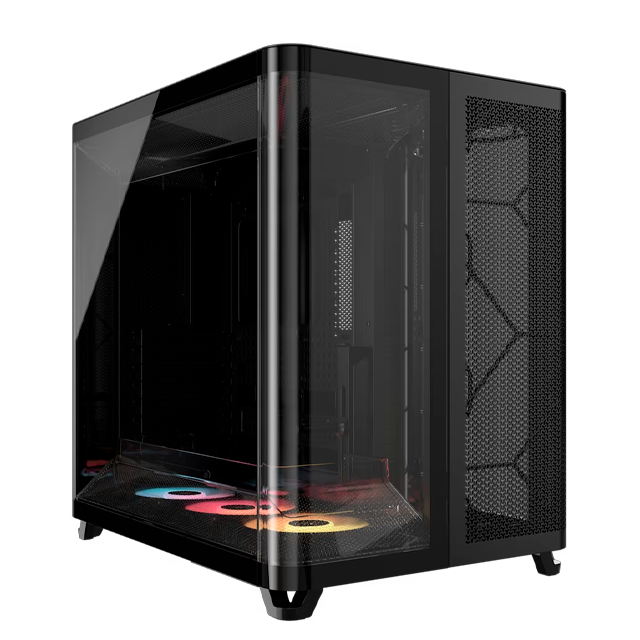 Gabinete Corsair AIR 5400 RS-R Triple Chamber Black 3x120mm ARGB CC-9011318-WW