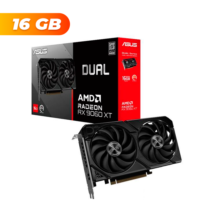 PLACA DE VIDEO ASUS RADEON RX 9060 XT DUAL 16GB GDDR6