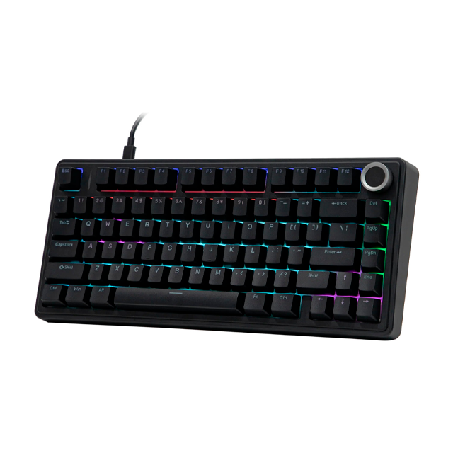 Teclado Aula F75 Wired Negro Mecánico 75% Rainbow RGB Switch Blue Inglés — foto 2