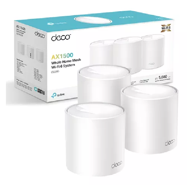 SISTEMA WIFI MESH TP-LINK DECO X10 PACK X3 AX1500 WIFI 6 DUAL BAND GIGABIT