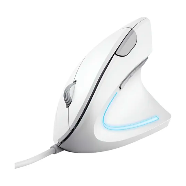 MOUSE TRUST VERTO ERGO VERTICAL WHITE USB ERGONÓMICO 1600 DPI