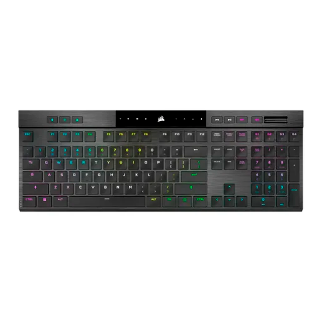 TECLADO CORSAIR K100 AIR WIRELESS MECÁNICO RGB ULTRADELGADO CHERRY MX ULTRA LOW PROFILE