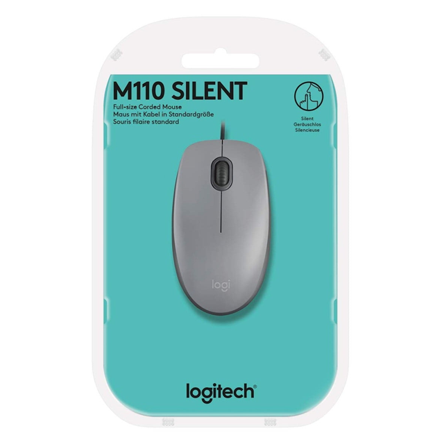 MOUSE LOGITECH M110 SILENT GREY USB
