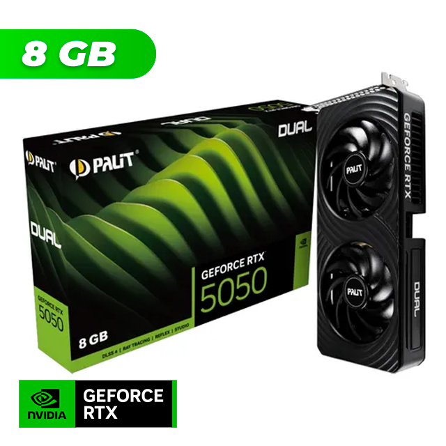 PLACA DE VIDEO PALIT NVIDIA GEFORCE RTX 5050 DUAL 8GB GDDR6