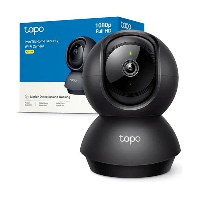Cámara Seguridad IP WiFi TP-Link TAPO C201 Full HD Rotación 360° Diurna/Noctura Baby Cam