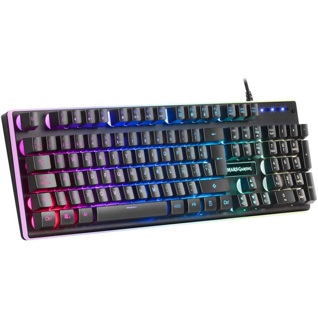 TECLADO GAMER MARS GAMING MK320ES RGB REPOSAMUÑECAS SWITCH H-MECH RED ESPAÑOL