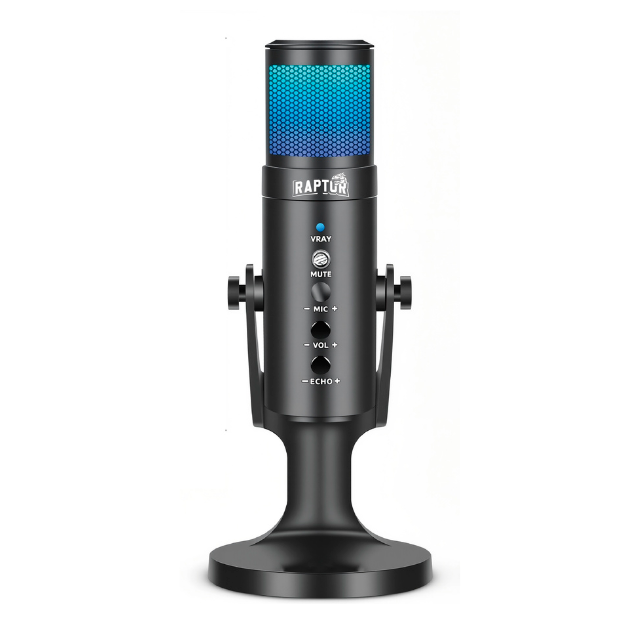 MICRÓFONO RAPTOR VOX PRO RGB USB P/STREAMING