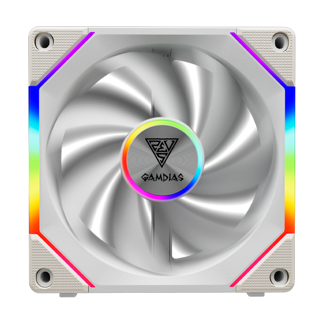 SPRING SALE COOLER FAN GAMDIAS AEOLUS P2-1201 WHITE MAGNÉTICO REVERSIBLE ARGB 120MM