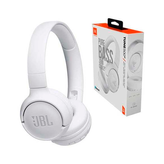 Auriculares JBL Tune 500 Blanco C/Micrófono Miniplug