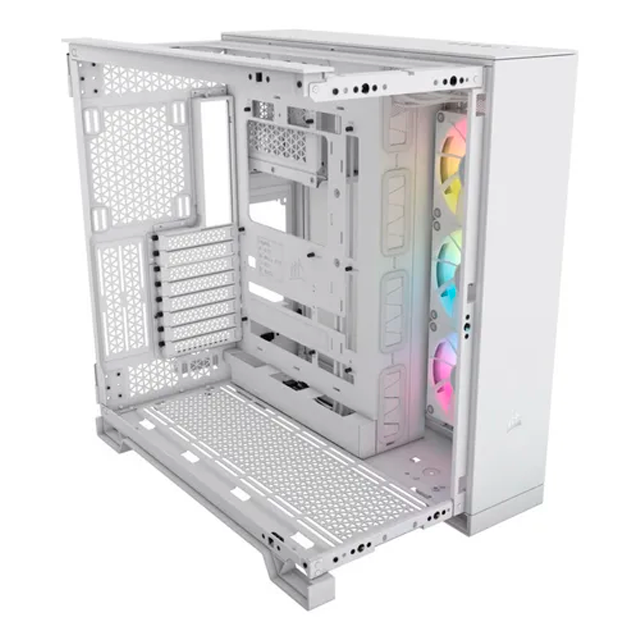 Gabinete Corsair 6500X iCUE Link Dual Chamber White 3x120mm ARGB